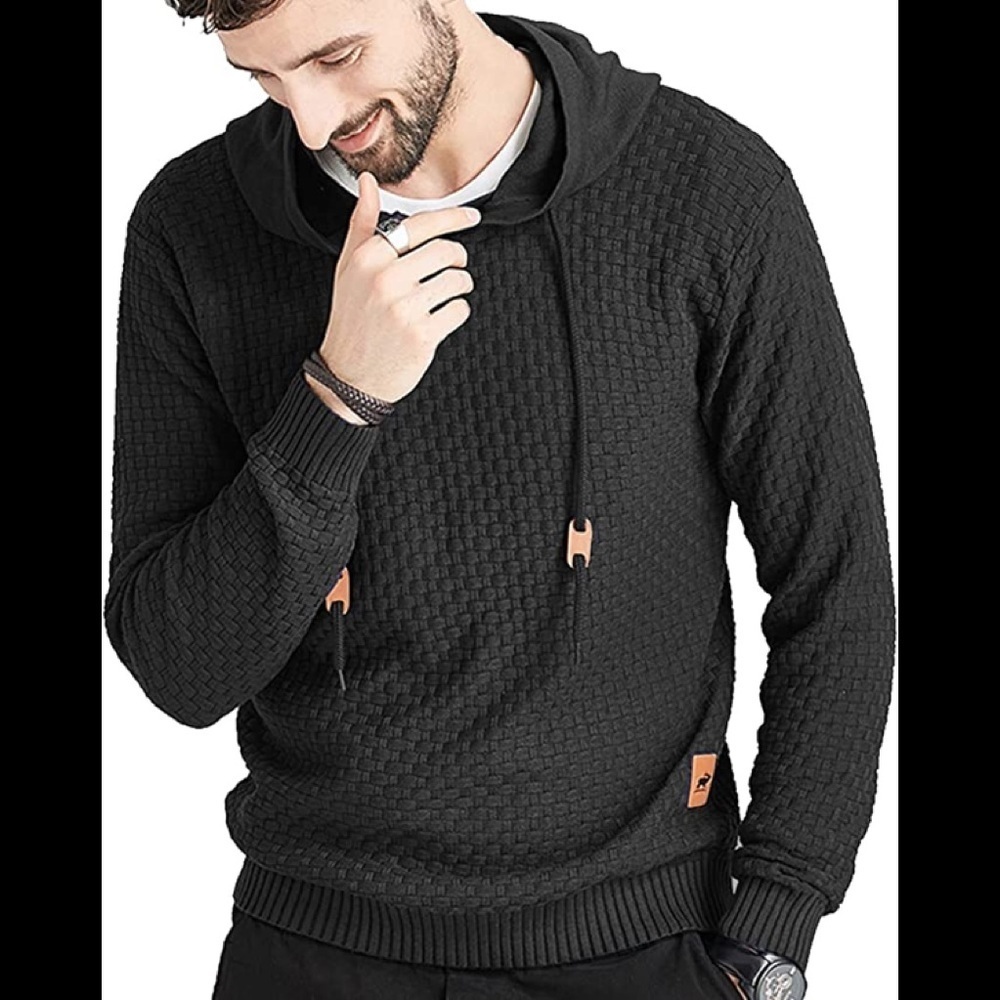 New Mens Hoodie Sweater Ribbed Stretchable Heat Lasting Multiple Sizes